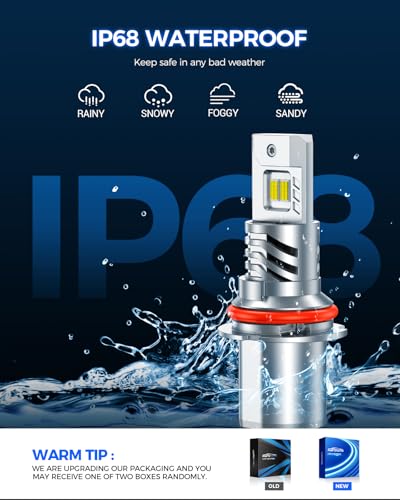 Image of Marsauto 9004 LED Light Bulbs, 70,000LM 1200% Super Brightness 6500K White, No Adapter Required, Non-Polarity Anti Flicker, 1:1 Mini Size, Plug-N-Play, Pack of 2