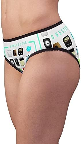 Apps Vector Panties, Apps Vector Underwear, Briefs, Cotton Briefs, Funny Underwear, Panties For Women