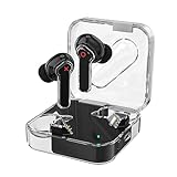 CrystalBuds Wireless Earbuds Active Noise Cancelling, Transparent Bluetooth 5.3 Headphones, Ear Buds 35db noise cancelling, Earphones with Wireless Charging Case for iPhone Android Gaming Laptop TV