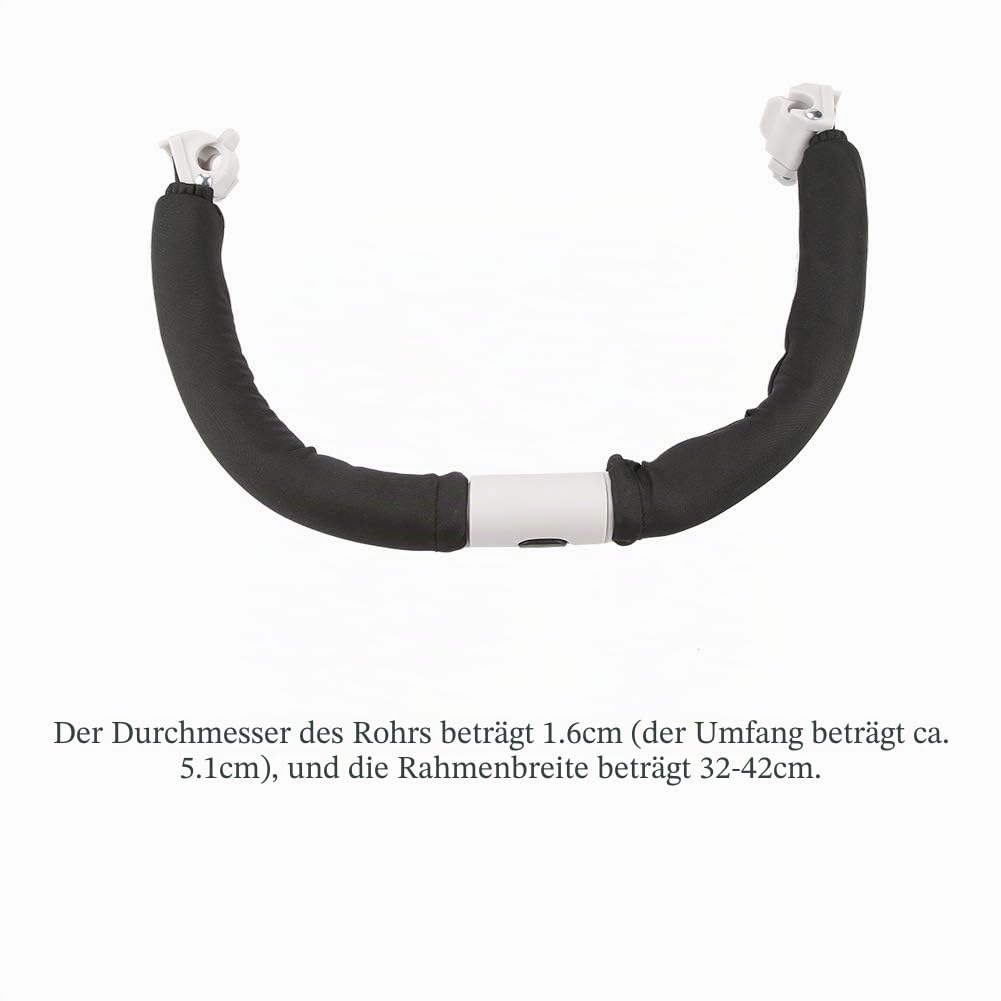 Baby Kinderwagen Stoßstange, verstellbare Kinderwagen Lenker sichere Armlehne Stoßstange für Kinderwagen(Schwarz)