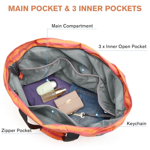 Image of G4Free Beach Bag, Waterproof Sandproof Beach Tote Bag, Large Capacity Foldable for Women