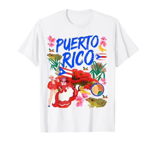 Idea de patrimonio de Puerto Rico para mujeres y boricua puertorriqueño Camiseta