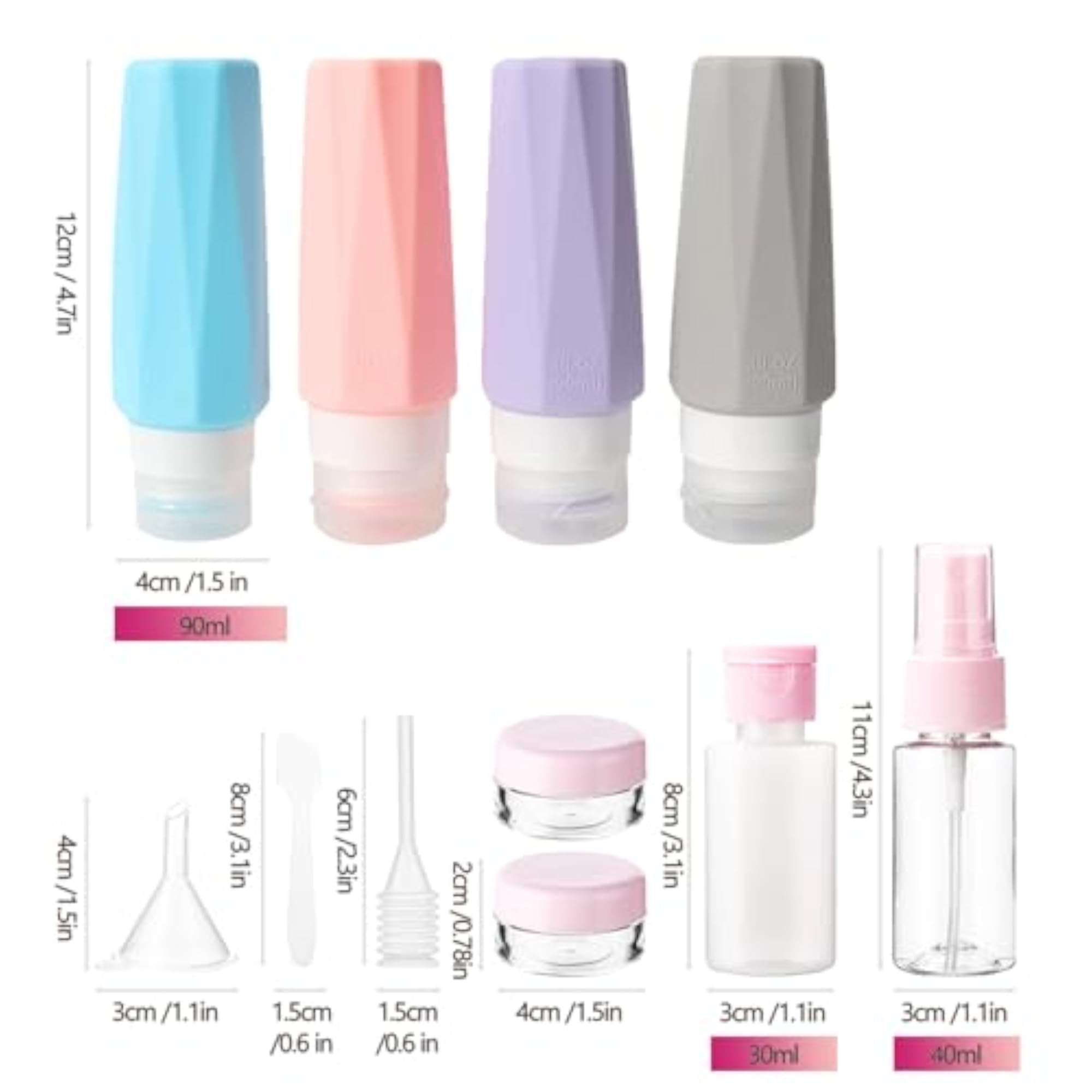13-Piece Leak Proof Travel Bottle Set
