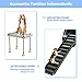Adjustable 4-Leg Dog Pool Ramp - Quick Setup & Foldable Dog Ramp for Pool, 200lbs Capacity - Non-Slip Design for Enhanced Stability, Black