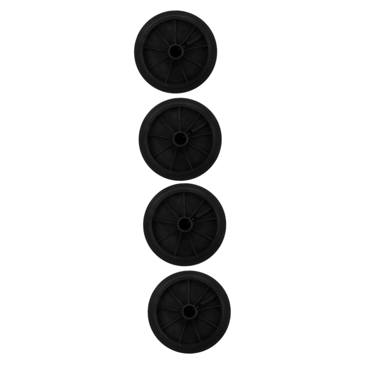 Zerodeko 2 Set Ruote Per Bidoni Della Spazzatura Da Esterno Carrello Della Spazzatura Ruote Per Pattumiera All'aperto Pratica Puleggia Per Pattumiera Gomma Da Cancellare Black 2 Pezzi * 2