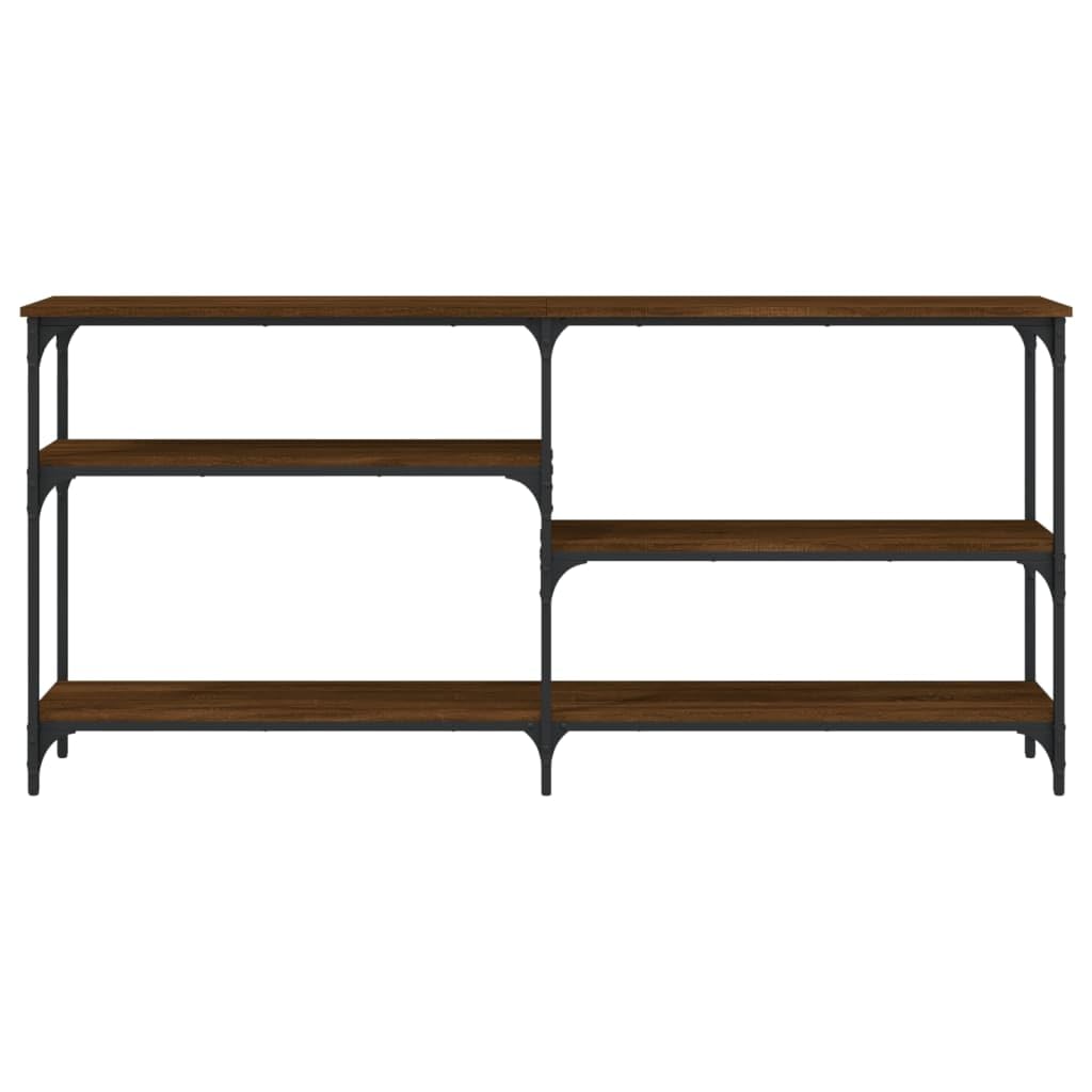 Coavain Konsolentisch 100x22,5x75 Cm – Schmaler Flurtisch Mit Metallrahmen & Verstellbaren Beinen, Schwarz
