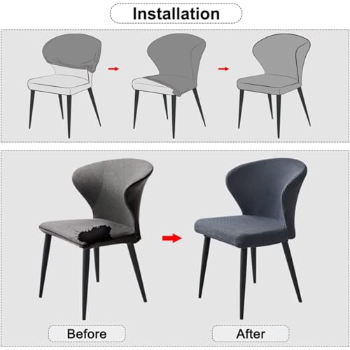 Housse de chaise extensible protection globale 360 écru 2pcs - 4