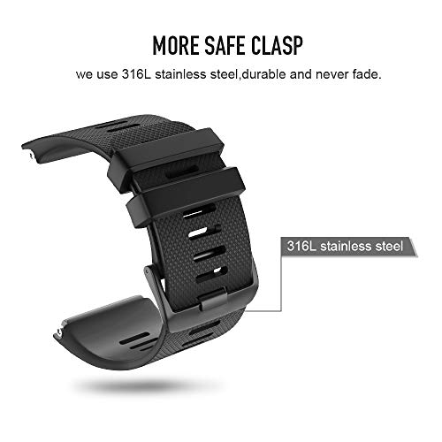 NotoCity for Garmin Vivoactive HR Strap, Soft Silicone Replacement Watch Band ONLY Compatible Vivoactive HR Sports GPS Smart Watch with Adapter Tools - Thumbnail 3