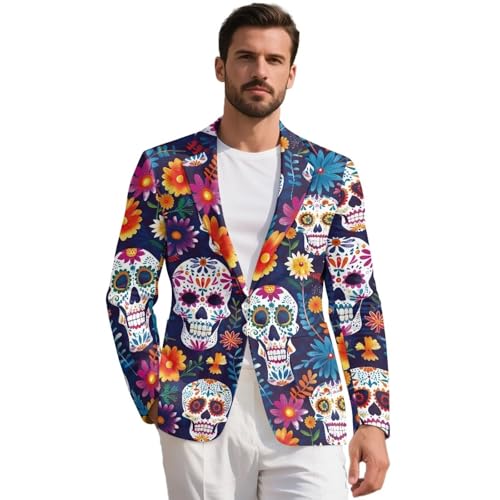 XYZCANDO Blazer Men One Button Long-Sleeve Sport Coats for Men Slim Men's Sport Coats & Blazers for Prom,Party,Dinner