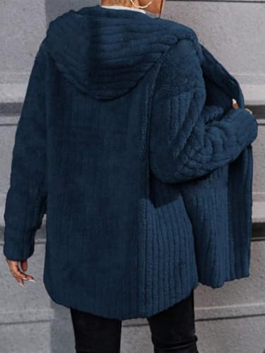 Veste à capuche élégante loisirs veste teddyfleece ample - 5