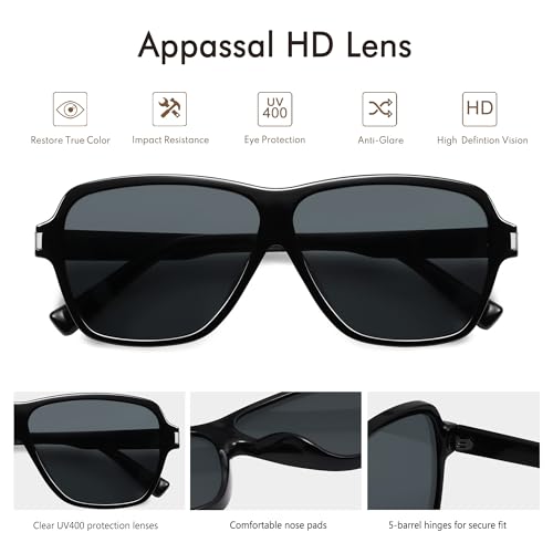 Retro Oversized Square Aviator Sunglasses Women Men Classic Vintage Trendy Sunnies AP37174