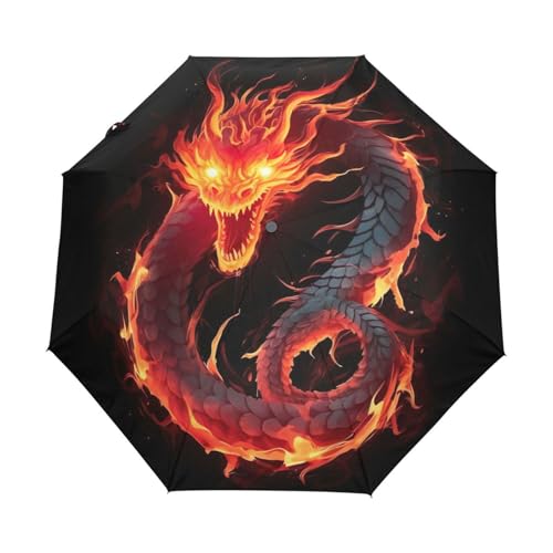 Parapluie flammes rouges GAIREG compact automatique pour ne plus subir la pluie