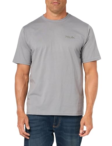 HUK Mens KC Scott Short Sleeve Tee, Performance Fishing T-Shirt, Camo Bass - Night Owl, XX-Large