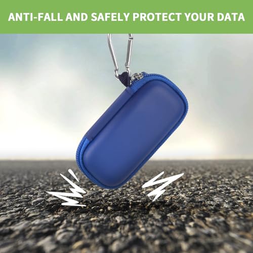 Image of USB Flash Drive Case, SD Card /Thumb Drive /Memory Cards Holder, Bag Only | SDXC /SDHC Storage, Electronic Accessories Organizer for SanDisk / for Samsung, for Students /IT /Office /School /Travel, Blue