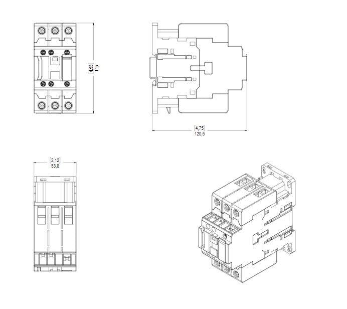 CONTACTOR WEG CWB50-11-30D15 50A 120VAC