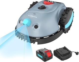 YARDCARE V100 Robot Tagliaerba Senza Filo Perimetrale, Navigazione Visiva, Evita gli Ostacoli(150 tipi), Robot Tosaerba a Batteria da 4,0 Ah con Lama di Ricambio