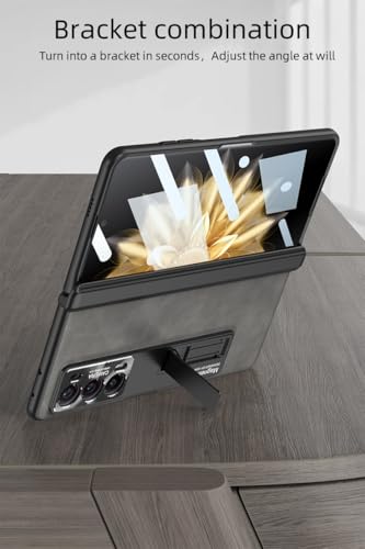 Coque Honor Magic V2 housse cuir uni noir protection TPU mince - 2