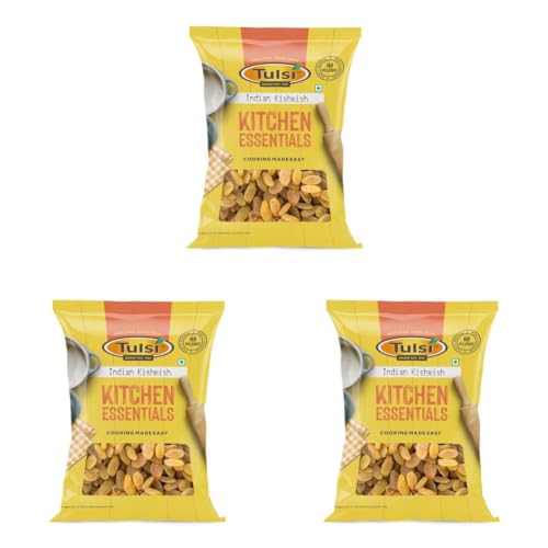 Image of Tulsi Dry Fruits Kishmish 1kg | Seedless Kishmish | Raisins Dry Fruits | Healthy & Tasty Snacks | Fat Free | Source of Dietary Fiber (Pack of 3)