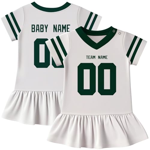 Image of KREDE Baby Clothes Unisex Bodysuit Jersey Style Custom Name Number for Baby Boys