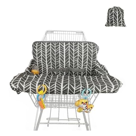 Shopping cart Cover for Baby, high Chair Cover with Detachable Storage Bag, Black Cover
