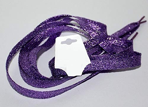 Cozy Glamour Shimmery 42' Multicolor Solid Flat Shoelaces for Shoes Teams Cheer Dance Gifts Sneakers Accessories (Light Purple #34)