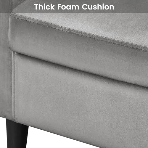 Sillón Plegable Terciopelo Gris miniatura 7
