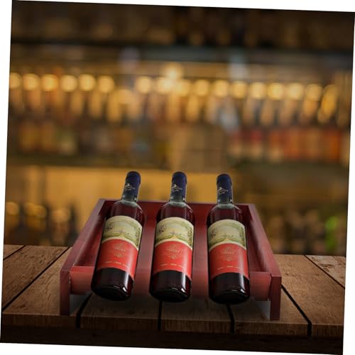 Soporte de vino de madera compacto para mesa miniatura 6