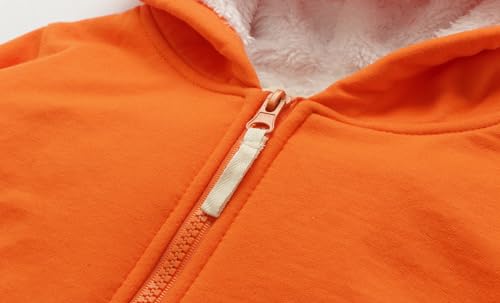 Mud Kingdom Boys Girls Full-Zip Hooded Sweatshirt Fur Lined Funny Pattern 6 Months-8 Years4