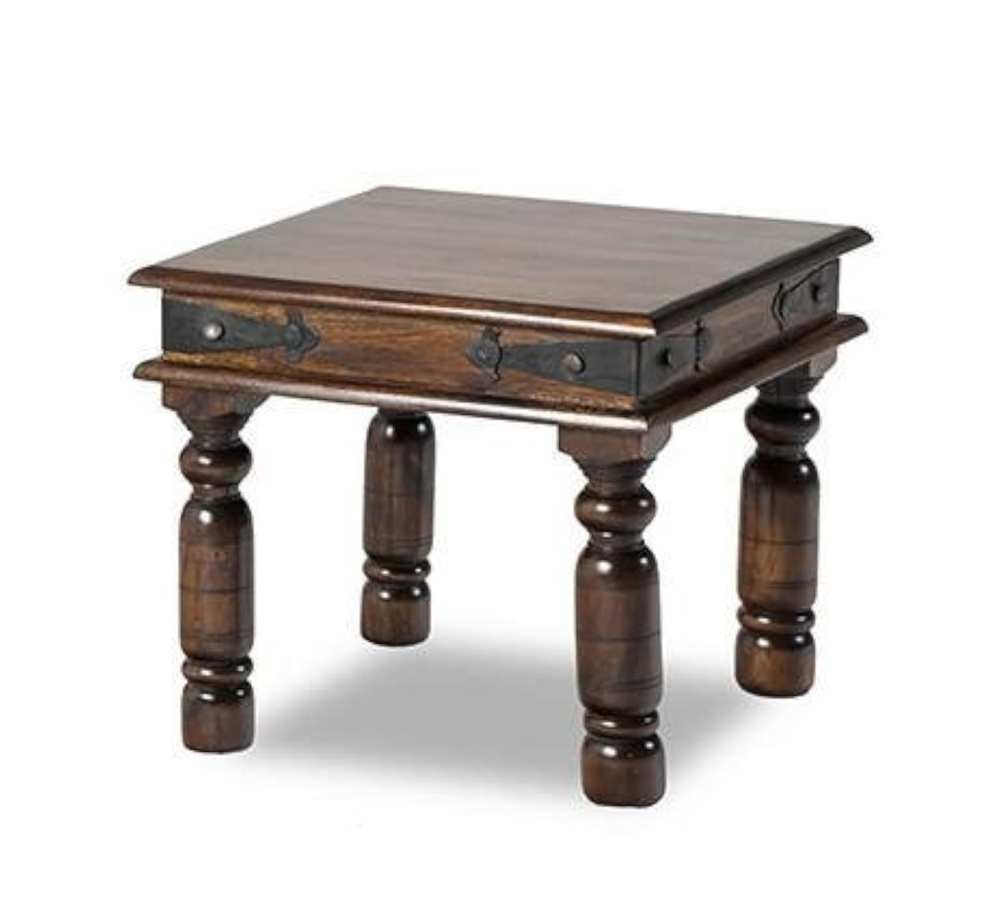 Pure Sheesham Wood Designer Stool, Standard Size Lamp Table