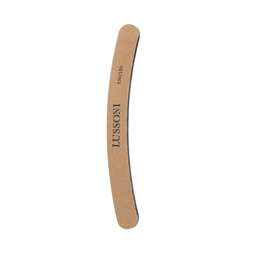 T4B LUSSONI PREMIUM Gebogene Nagelfeilen, Körnung 150/150, Für Natürliche Und Gehärtete Nägel (50 pcs)
