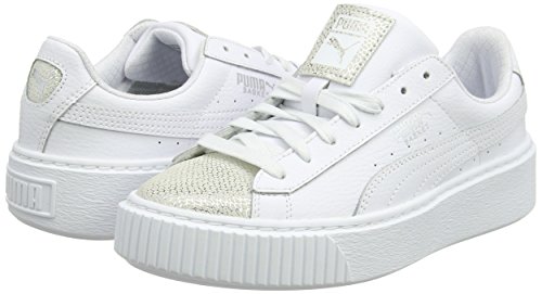 PUMA Basket Platform Glitz Jr, Scarpe da