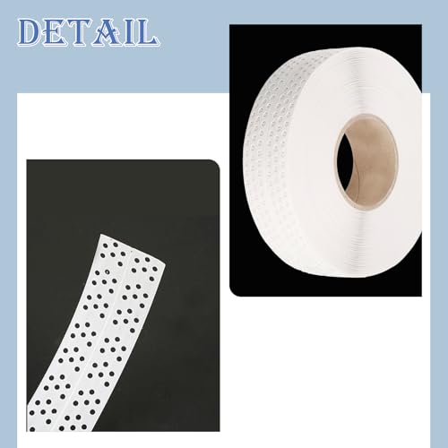 Image of 131.2 Ft x 1.97 Inch Drywall Corner Tape, PVC Self-Adhesive Drywall Corner Bead for Inside Outside Corner, White