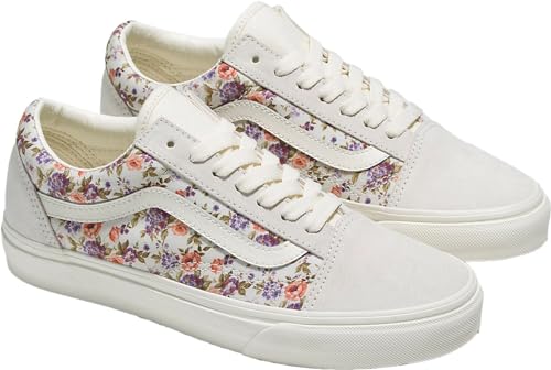 Vans - Unisex Old Skool Shoes, Color Vintage Floral Marshmallow, Size: 8 M US Mens / 9.5 M US Womens