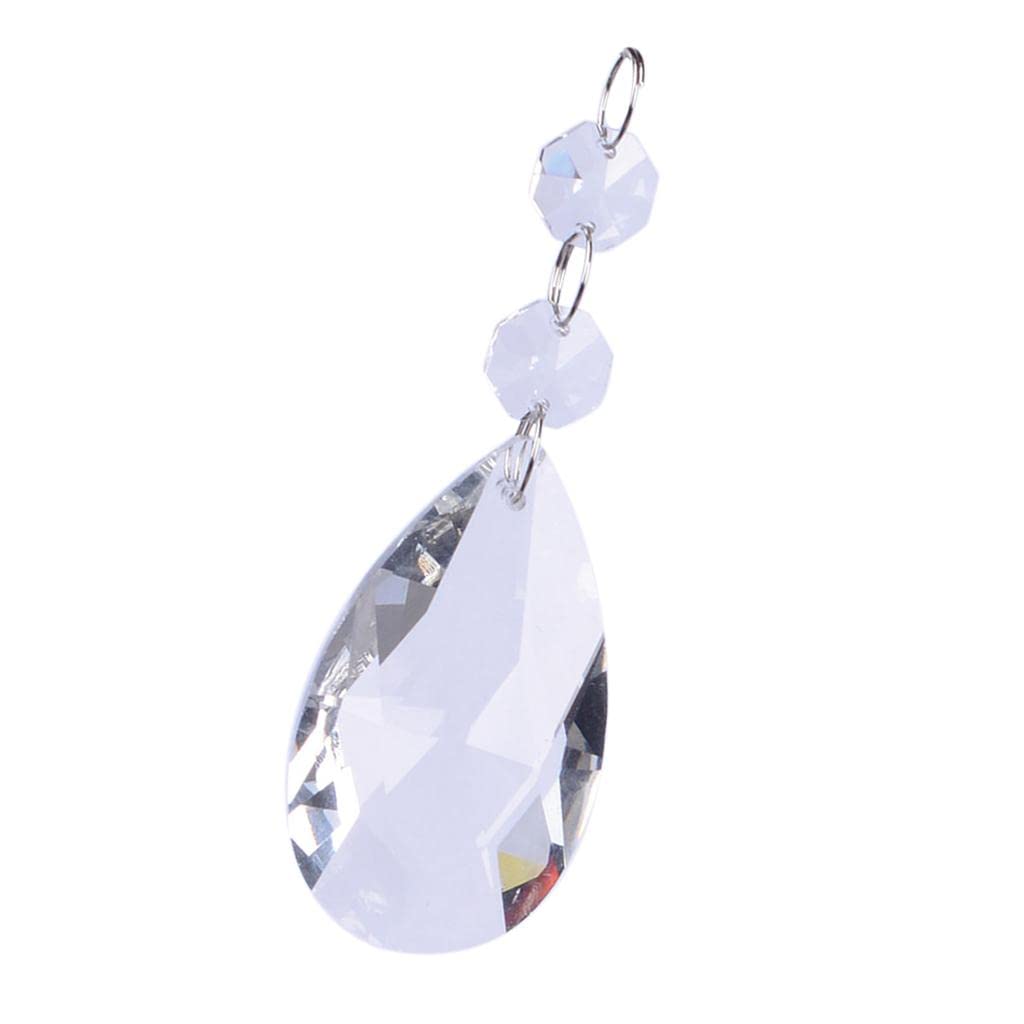 10 Piezas Cristal Prisma Lagrima Colgante Candelabro Colgante Vidrio Decorativo para Iluminación de Lámparas Manualidades Bodas Adecuado para