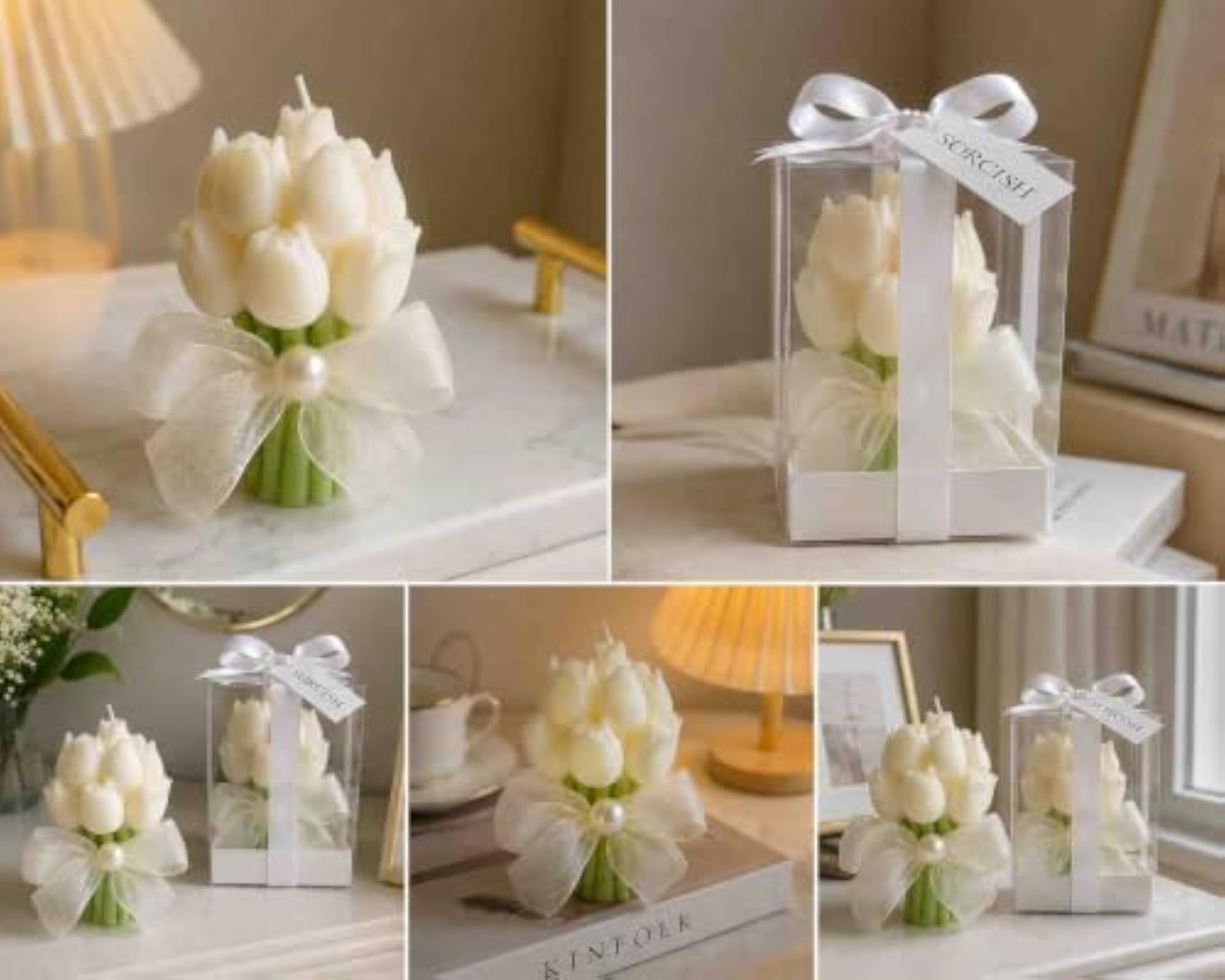 Luxury Rose Bouquet Candle for Gifting