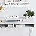 Nathan James Kalos Home Office Computer Desk or Makeup Vanity Table, White