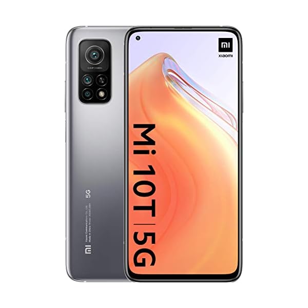 Xiaomi Mi 10T unlocked- Smartphone, 6 GB + 128 GB, Dual Sim, Alexa Hands-Free, Grigio (Lunar Silver)