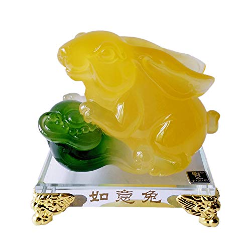 Ornements de Bureau Lapin Feng Shui pour Armoire à Vin