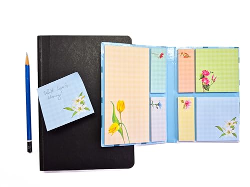 Image of The Good Part 350 Sticky Notes Set - Floral Collection | Assorted Sizes Sticky Notes Pads | Aesthetic Memo Pads for Office, Study, to-Do Lists, Reminders & Note Taking