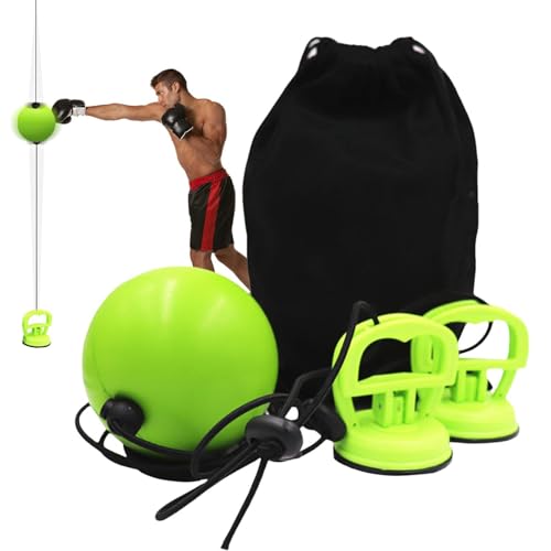 ボクシングスピードボール - 吸引カップ反射ボール、コンパクトアジリティトレーニングツール、多機能パンチング|ホームジムエクササイズギア、配位反応エンハンサー、フィットネス実践アクセサリー、コンバ
