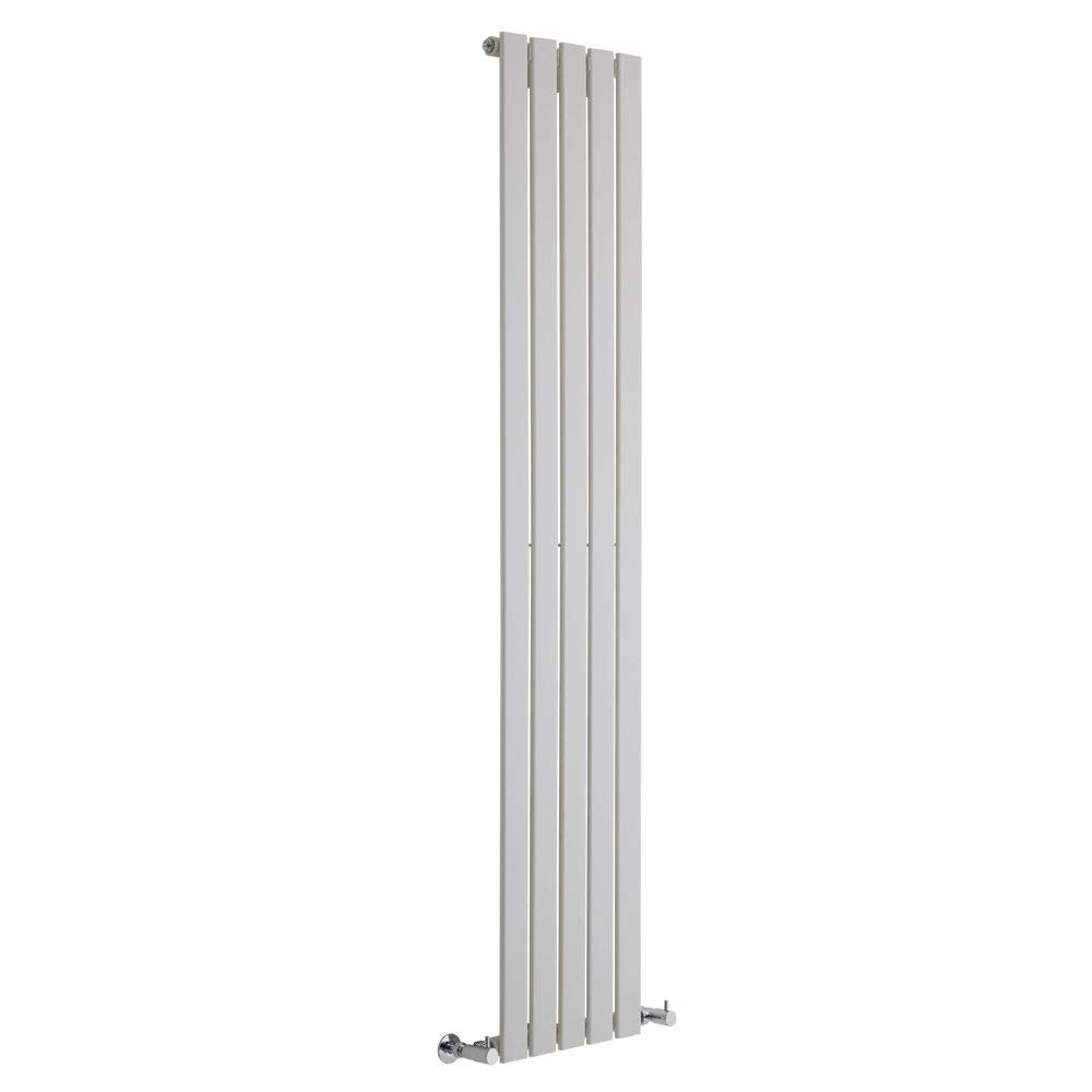 Milano Alpha White Vertical Single Flat Panel Radiator - 1780mm x 350mm
