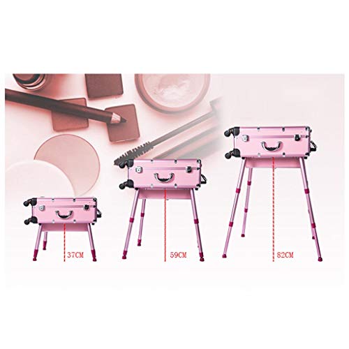 GroßE KapazitäT Professionelle Licht Make-Up Kosmetikkoffer Trolley Make-Up Kit Halterung Led-Licht GroßEn Spiegel… – Bild 6