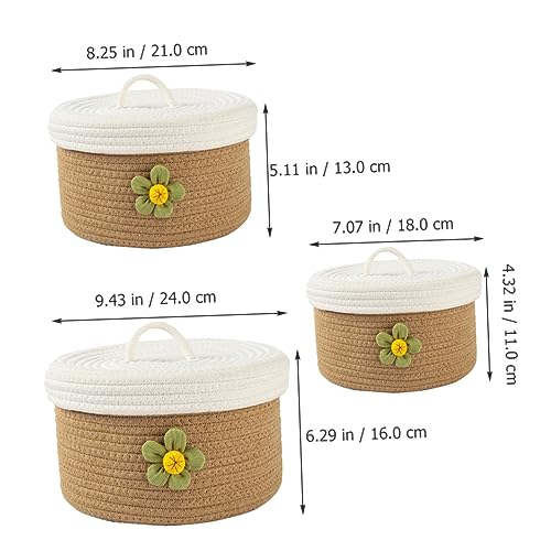 Panier de rangement en corde coton panier à linge et cosmétiques