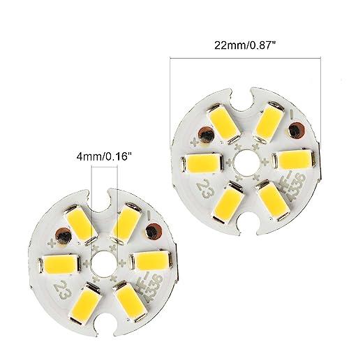 Image of Othmro 4PCS 300mA 3W LED Chip Bulb, 9-11V Super Round LED Chip Bulb Surface Mounted Devices Light Beads, Floodlight For Camper Light Bulb, Home Reading, Marine Lamps