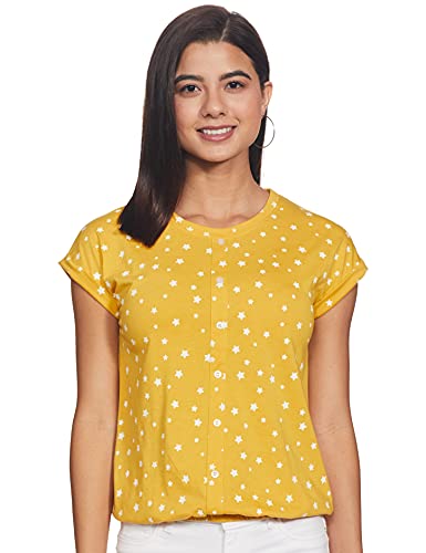 Image of Easybuy Women's Regular T-Shirt (AU21BH02LS Yellow M