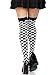 Leg Avenue womens checkerboard Hosiery, Checker Black/White, One Size US