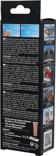 QUIXX Acryl Kratzer Entferner zur Reparatur von Kratzern auf Acryl- und Plexiglas-Oberflächen, 50g