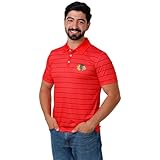 FOCO Chicago Blackhawks NHL Mens Striped Polyester Polo - XL Team Color
