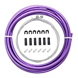 BlueSunshine Bike Bicycle Brake Cable and Housing Set - Basic Brake Cable Replacement Kit for Your Bike, Cable housing 5mm (Light-Purple)