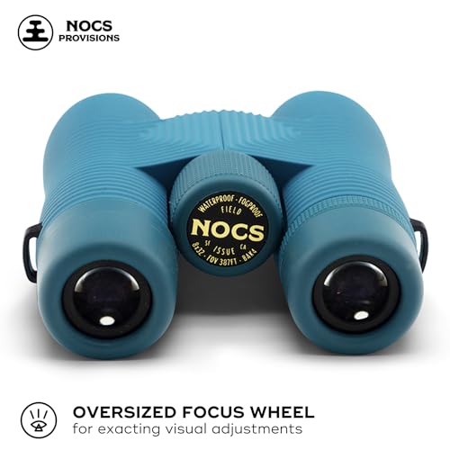 Image of Nocs Provisions Field Issue 8x32 Waterproof Binoculars, 8X Magnification, Bak4 Prism, Wide View Multi-Coated Lenses for Bird Watching, Hunting & Wildlife Viewing - Corsican Blue